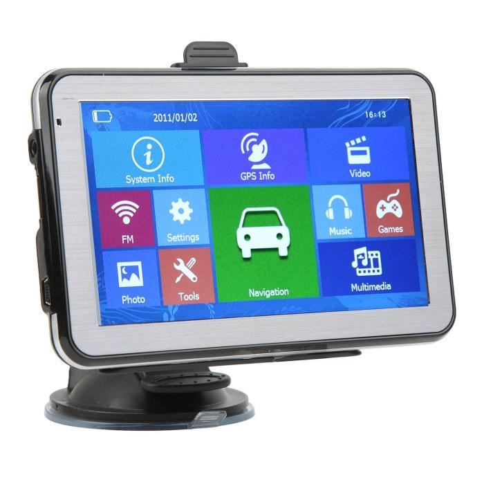 GPS Voiture Universel 5 Pouces - Carte Europe 2018, Écran Tactile, FM, MP3 - Navigation Fiable