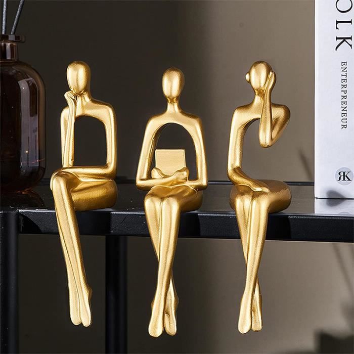 UKCOCO Lot De 3 Mini Cadres Photos Dorés – Décoration Élégante Style Vintage