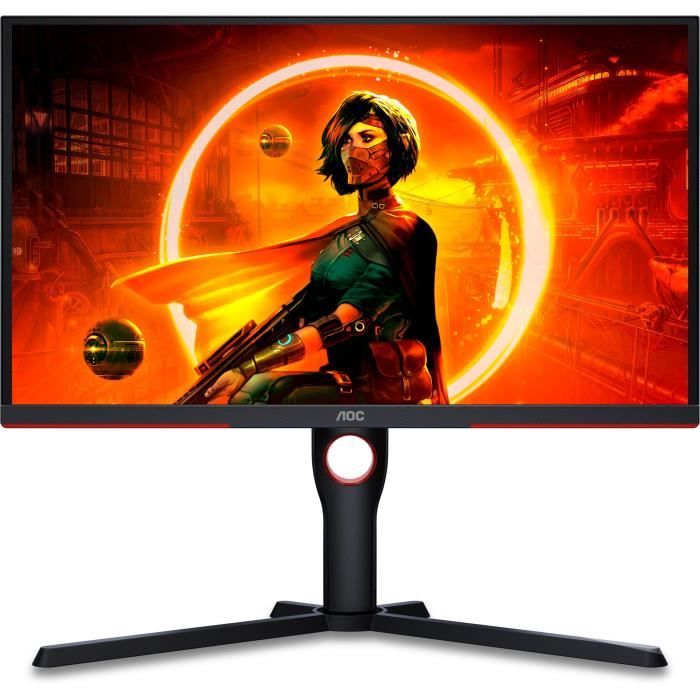 Ecran PC Gamer - AOC - 245 - FHD - 240Hz - Dalle Fast VA - 1ms - Ajustable en hauteur - 25G3ZM/BK