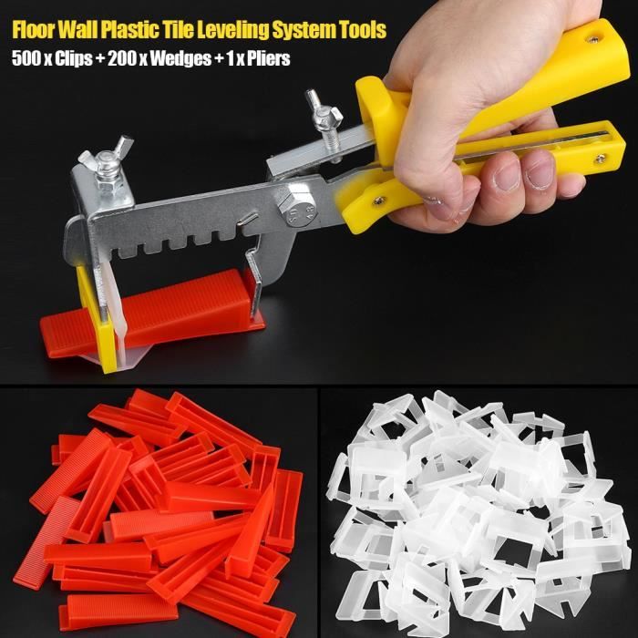 Kit Nivellement Carrelage 500 Clips 200 Cales Et 1 Pince