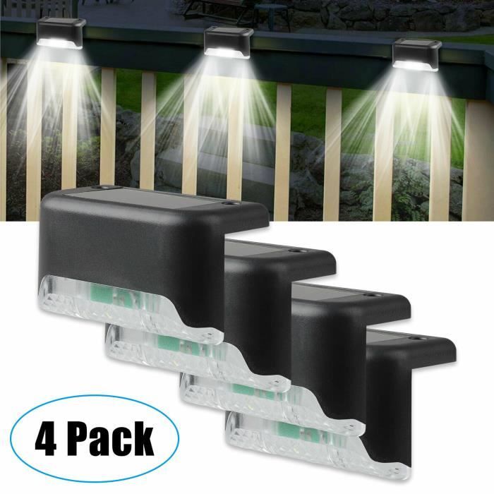 4 DEL étanche lumière solaire pour Escalier clôture jardin Sécurité Lampe Outdoor 4 DEL étanche lumière solaire pour Escalier clôture jardin Sécurité Lampe Outdoor