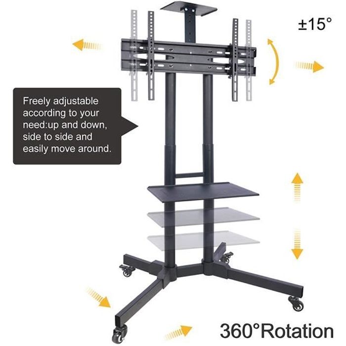 Meuble Tv 65 Pouces Suspendu Fitueyes Meuble Tv Avec Support Tele Pied Suspendu Pivotant Pour