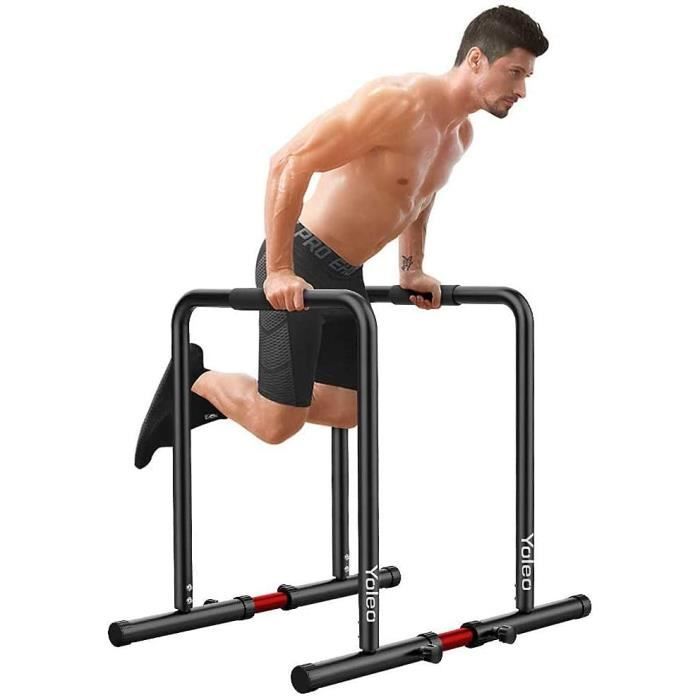 Station De Musculation Barres Dip Parallèles avec Barre de Largeur Ajustable