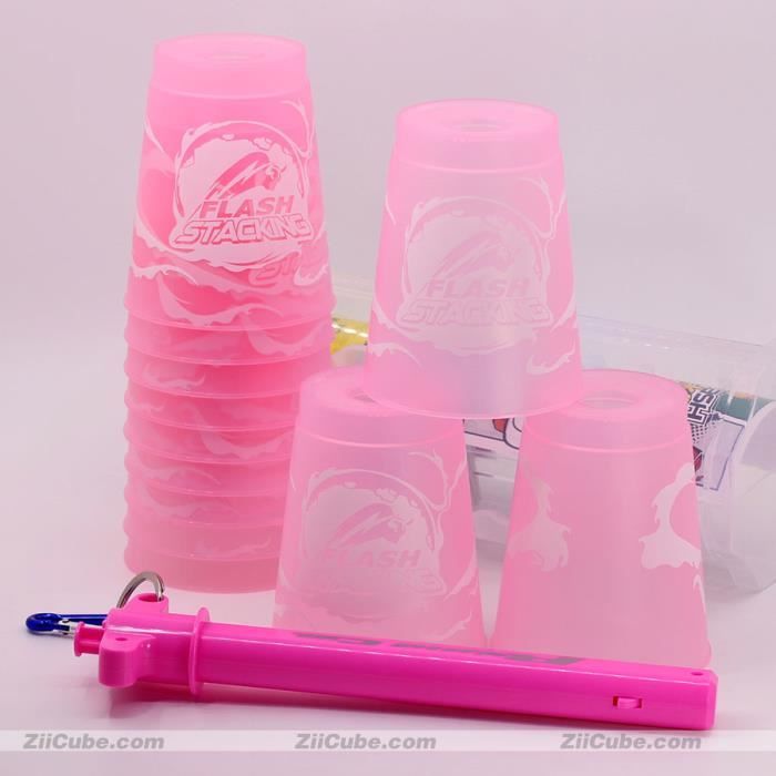Gobelets Empilables Animation Fête Enfants Jeu De - 12 Tasses 50 Cartes Sonnette - Sport Vitesse Enfants/adultes Jeu éducatif Couleurs Crazy Cup - 4