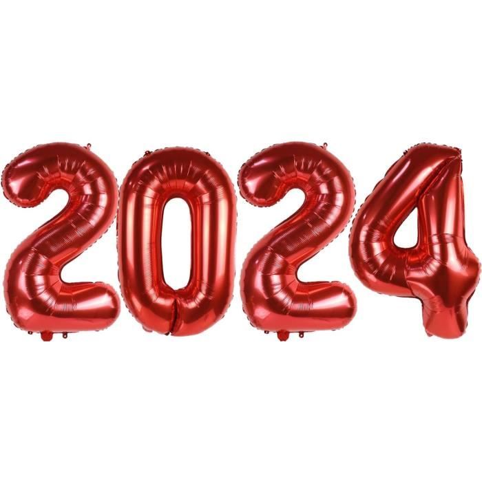 Decoration Nouvel An 2024, Réveillon Déco 2024 Ballons Chiffre 2024