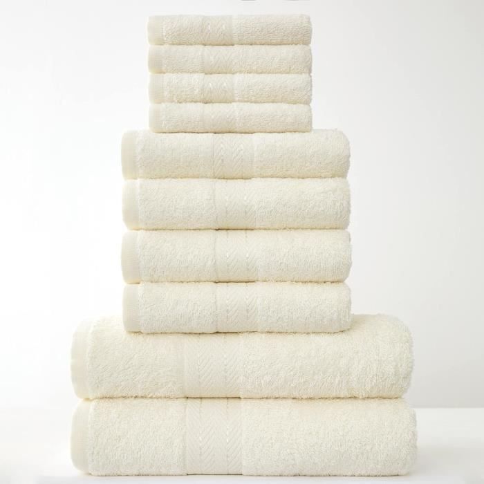 GC GAVENO CAVAILIA Towels Linen Les Serviettes, Coton, oka, 8Pc Bale Set GC GAVENO CAVAILIA Towels Linen Les Serviettes, Coton, oka, 8Pc Bale Set