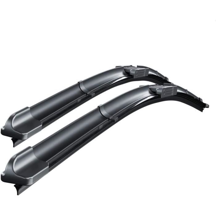 Balais D'essuie-glace Plats Avant Pour Audi A3 (2003-2013) - Kit 2 Lames - Marque Partsline - Neuf