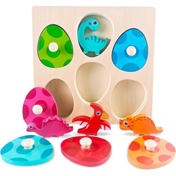 Puzzle Œuf SilverChry - Jeu De Couleurs Et Formes, Cadeau Enfant Pâques Noël, 1-3 Ans