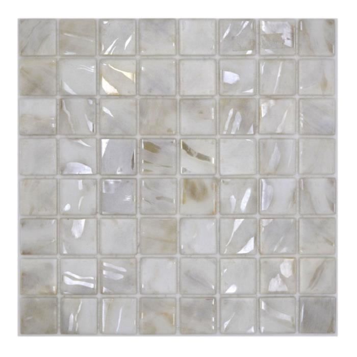 Mosaïque de piscine Mosaïque de verre Ivoire Cream Beige chatoyant