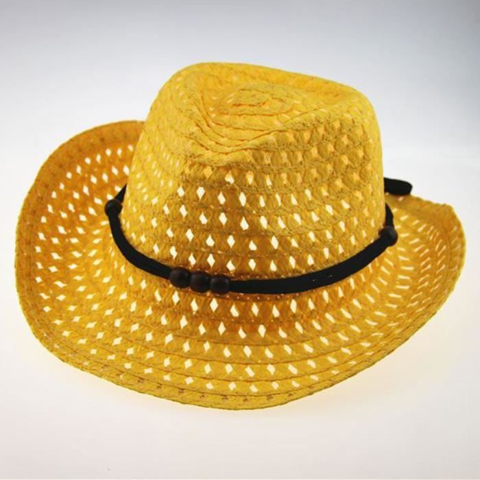 Care Set Chapeaux De Paille De Cowboy De Bebe D Ete Pour Des Enfants Casquettes De Chapeau De Soleil De Plage D Etejaune Cdiscount Puericulture Eveil Bebe