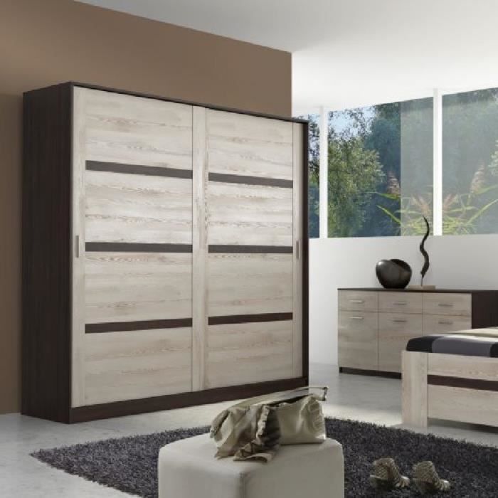 Armoire Olivia Gris Ceruse 200 X 210 X 65 Cm Chambres Adultes
