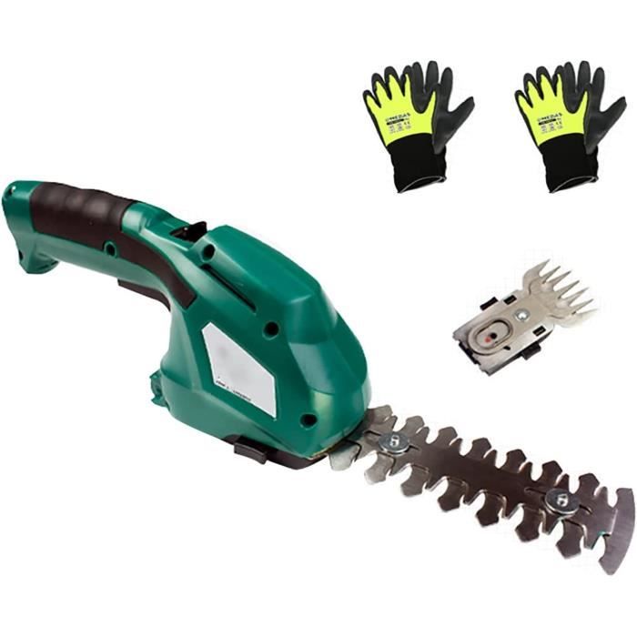Taille-haie Et Cisaille à Gazon Sans Fil 24V 2 En 1 ROCKY&CHAO - 2 Batteries 1500mAh - Lames SK5 12cm/23cm - 7