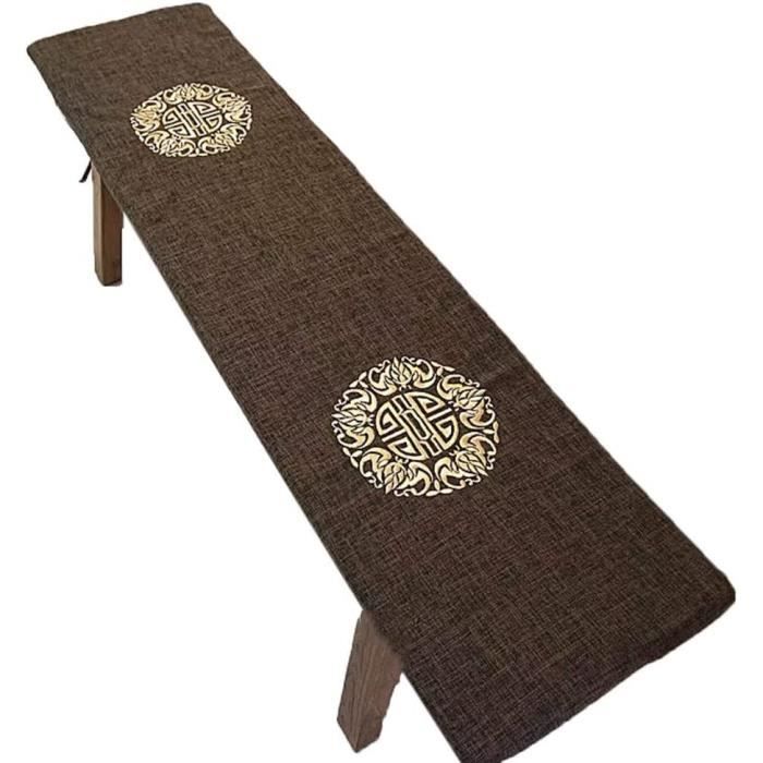 Coussin De Banc Sur Mesure - Mousse Haute Densité 12 Cm Avec Housse Lin Amovible Antidérapante