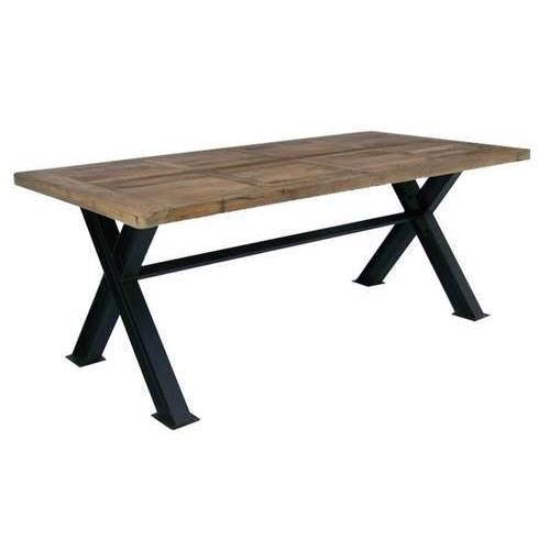 Table A Manger Industrielle Bois Clair Achat Vente Table A
