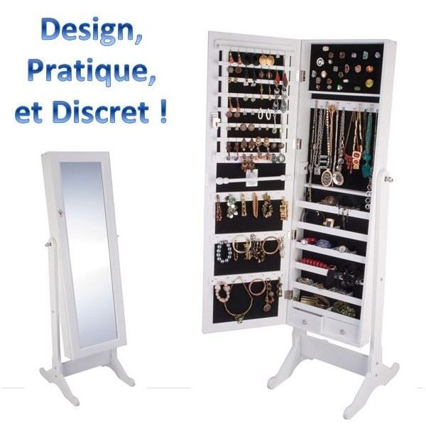 Armoire range bijoux avec miroir integree - Achat / Vente ...