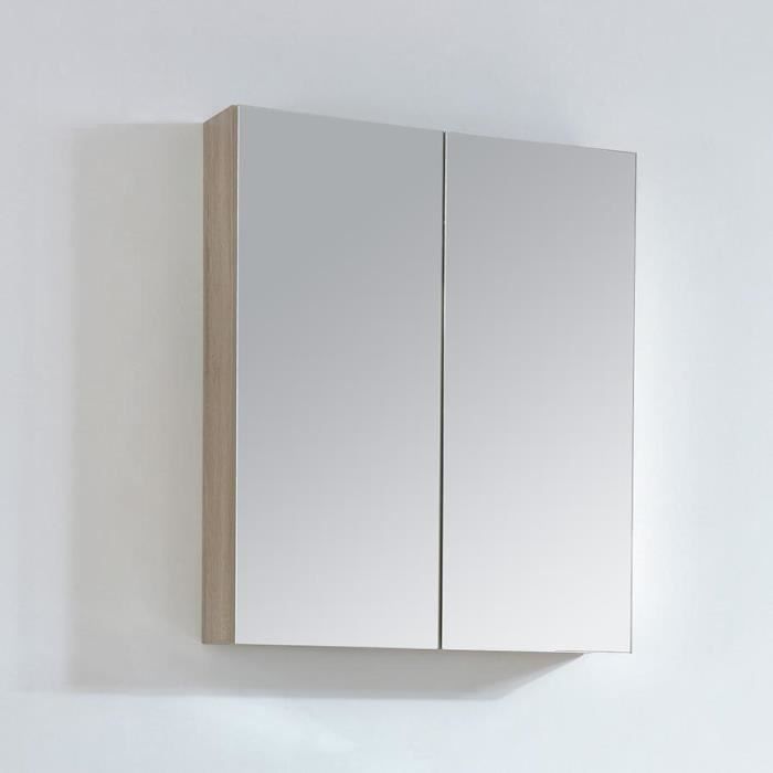 Armoire De Toilette Miroir En 60 Cm Achat Vente Pas Cher