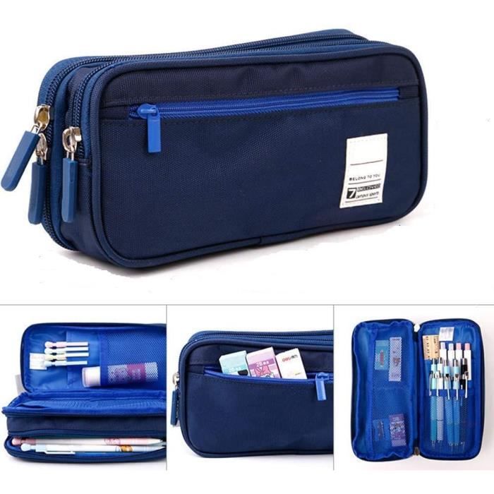 2 En 1 Trousse Scolaire En Silicone, Trousse Crayons