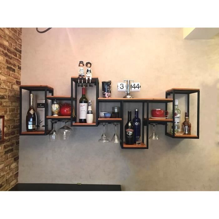 Etagere A Vin Murale Meuble Range Bouteille Porte Verre A Vin
