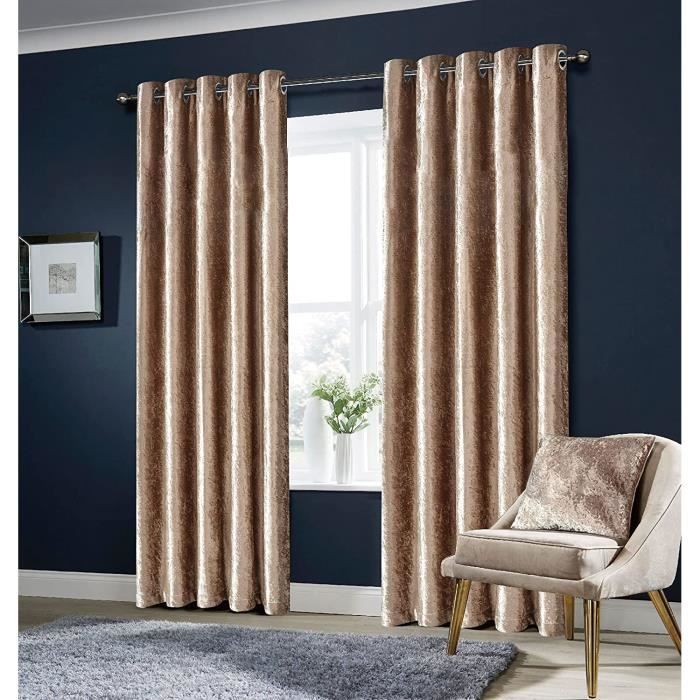 Luxe Velours Rideaux paire de à œillets et Entièrement Doublé Prêt Fabriqué Luxe Velours Rideaux paire de à œillets et Entièrement Doublé Prêt Fabriqué