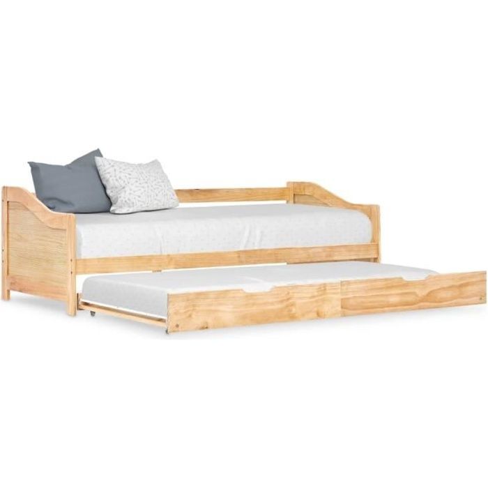 Neuf&6540Bon Canapé Lit Banquette Lit en Fer pour Enfants ou Adulte Contemporain - Cadre de lit extensible Design Chic & solide ext