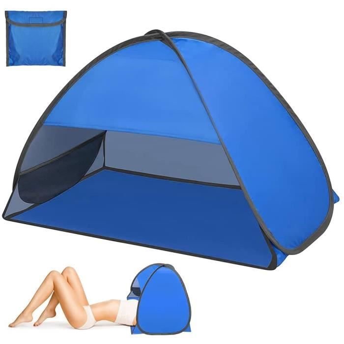 Mini Tente De Plage Portable Head Beach Shade - Tente Pop-up Anti-UV Coupe-Vent, Protection Solaire Camping Plage Jardin, Tente 1 Personne Légère