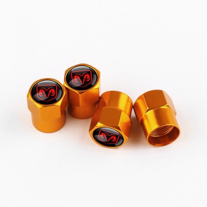 Bouchons de Valve de Pneu 4 Pièces,Aluminium Capuchon Antipoussière de