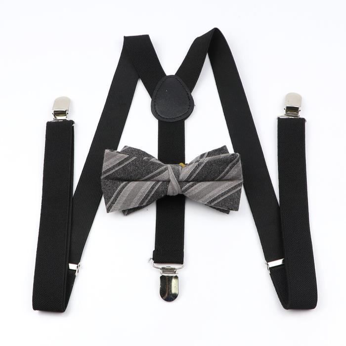 Set de nœud papillon pré-noué et bretelles marron | En stock! | Trendhim