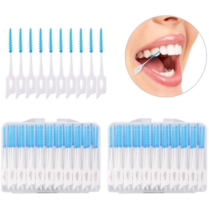 Hygiène dentaire 80 pcs Cure-dents Jetables en Plastique Brosses  Interdentaires Professionnels Dentaires Nettoyage des D 127334 - Cdiscount  Au quotidien