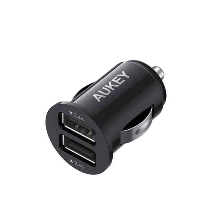 Coloris rouge 2 ports USB Chargement iSmart intelligent Fonction voltmètre avec affichage LED du niveau de la batterie GRK® Mini Chargeur USB Allume Cigare Compatibilité universelle 