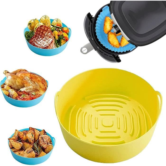 Pot En Silicone Pour Friteuse À Air (20.5Cm),Panier Friteuse En Silicone Air Fryer Pot