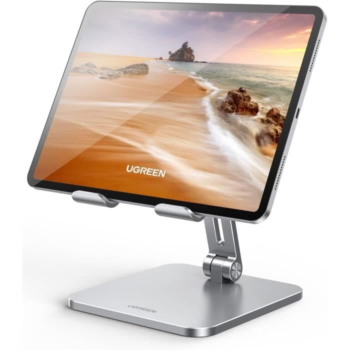 Porte Tablette Réglable Angle Support Tablette Bureau Klearlook – Hauteur Et Angle Réglables, En Aluminium, Supporte Jusqu'à 1 Kg, Design Pliable, Pour IPad, Tablettes 4 à 13 Pouces