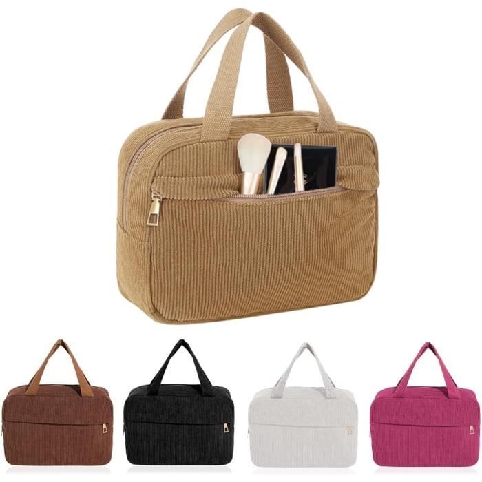 Trousse De Toilette Femme Voyage Grande Trousse Maquillage Velours Sac