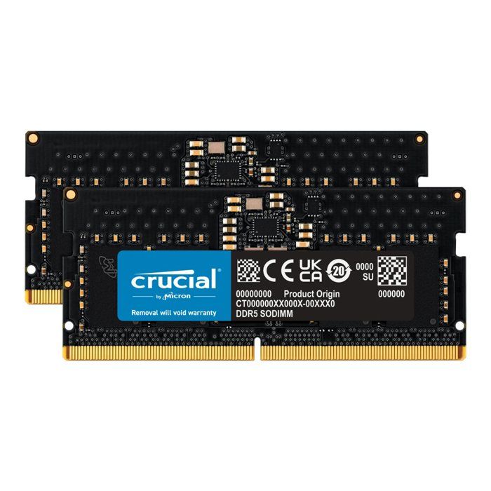 Mémoire RAM SODIMM – CRUCIAL – DDR5-5600 – 16GB – CL46 – Non ECC