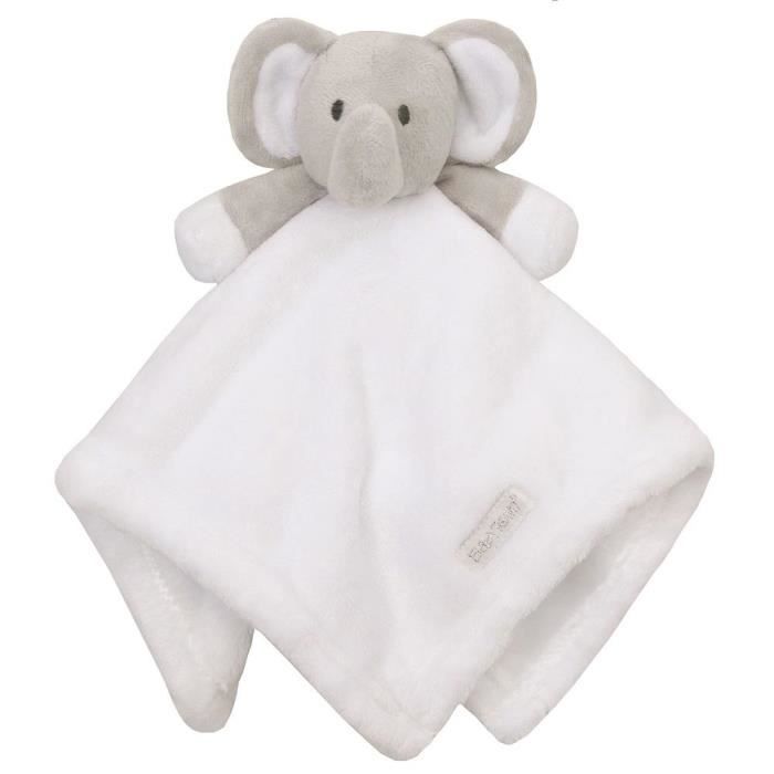 Doudou plat mixte pour b b gar on ou fille l phant blanc