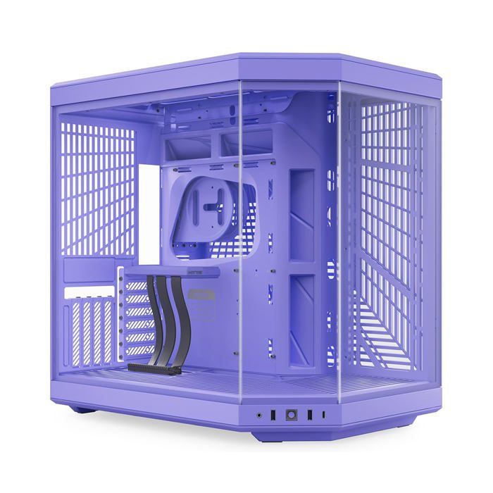 Boîtier PC - HYTE - Y70 - Double Chambre - Lait Taro - Grande Capacité de Refroidissement