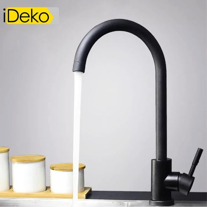 Ideko Robinet De Cuisine En Ceramique Rotation A 360 Degres Evier