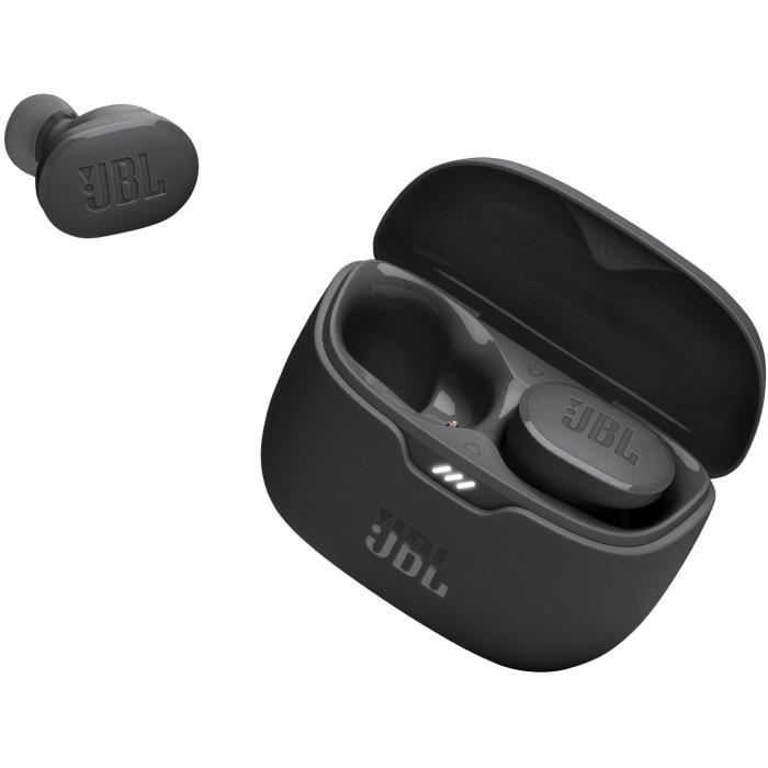 Ecouteurs sans fil JBL Tune Buds - Réduction de bruit active - Bluetooth 5.3 - Son Pure Bass - IP54 - 48h dautonomie - Noir
