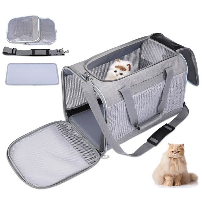 Sac de Transport pour Chat Chien Animal avec Bandoulière Réglable