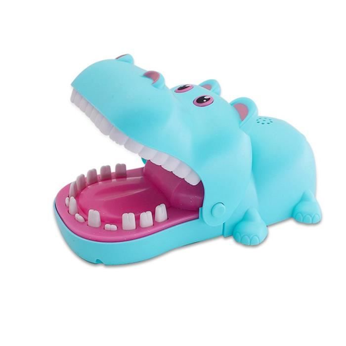 Wudi Cartoon Hippo Toy Bite Doigts Main drôle Dentist Jeu Hippo Forme  nouveauté Jouet pour Adultes Enfants Enfants Famille Jouer Cadeaux de Noël  Fun Bleu : : Jeux et Jouets