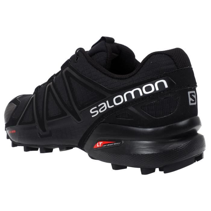 Chaussures running trail - SALOMON - Speedcross 4 noir - Ortholite - Quicklace - Contagrip