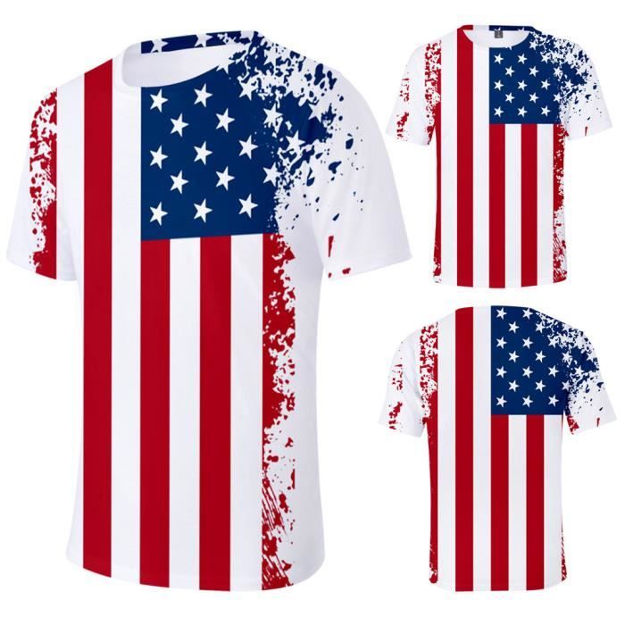 T-shirt de drapeau américain États-Unis