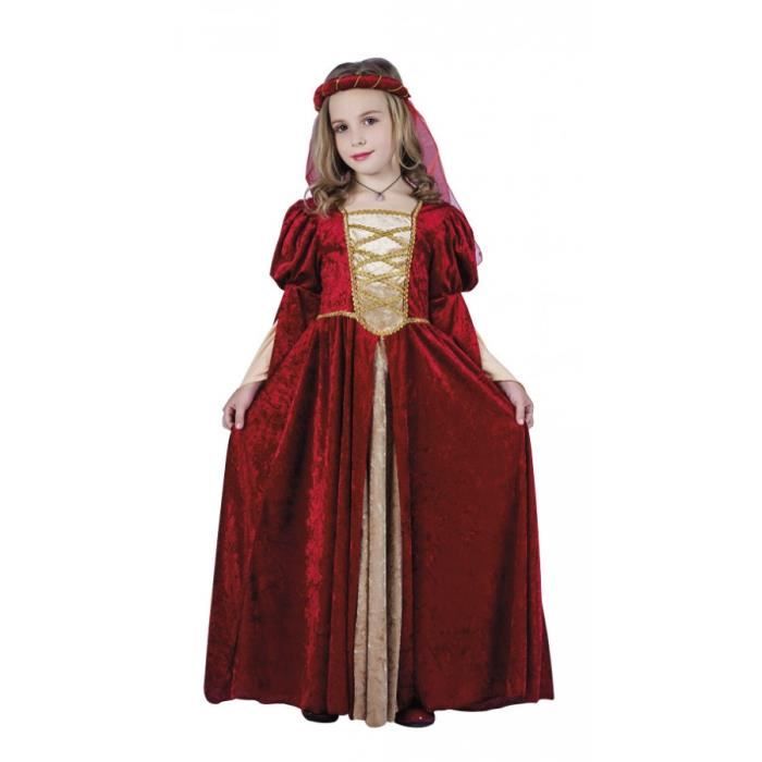 Deguisement - Panoplie De Deguisement - Déguisement enfant reine médiévale luxe