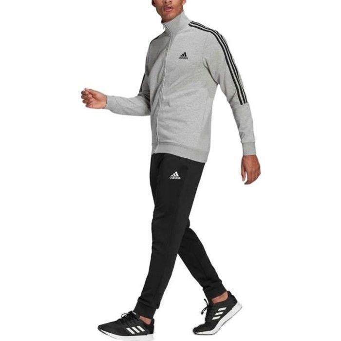 Survêtements Homme | Adidas Survêtement Adidas Fitness 3 Stripes Aeroready  Gris Chiné — Dufur