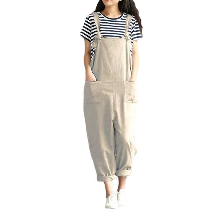 Combinaison Courte Femme Sans Manches Décolleté épaule - Polyester Ample Et Confortable
