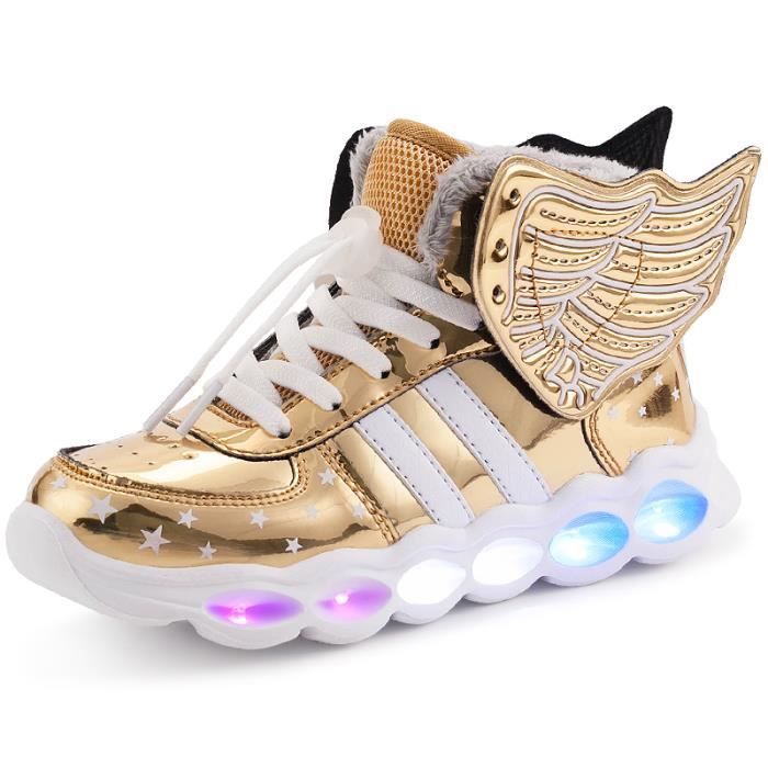 Chaussure Basket Lumineuse Enfant Jaune Led lumi re USB