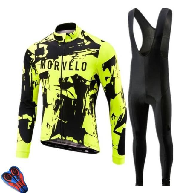 Ensemble Vélo Homme - Maillot Manches Longues + Pantalon Rembourré - Tailles S à 5XL - Neuf Avec étiquettes