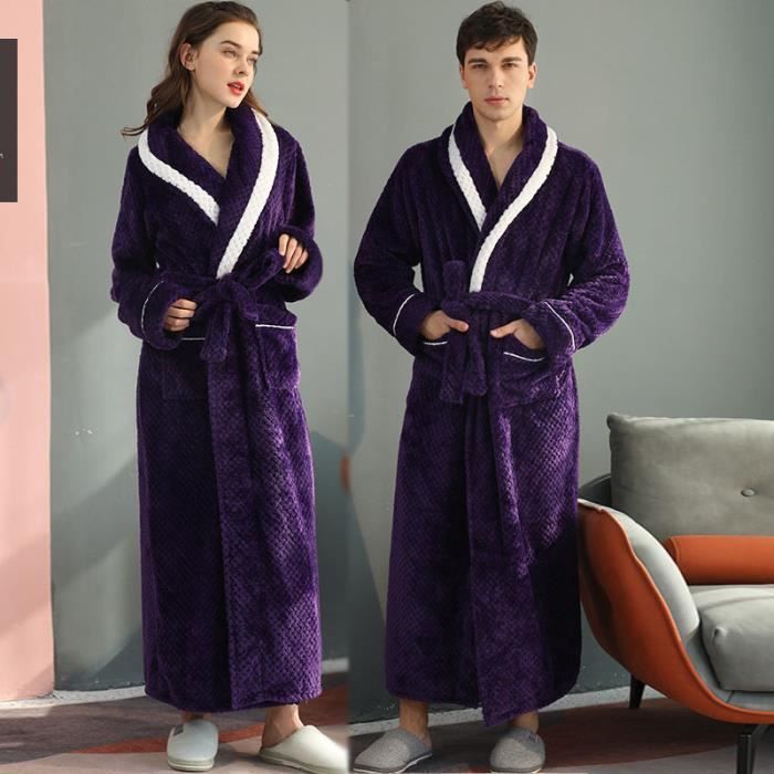 1pcs Peignoir de Bain pour Femme et Homme Pyjama de couple en