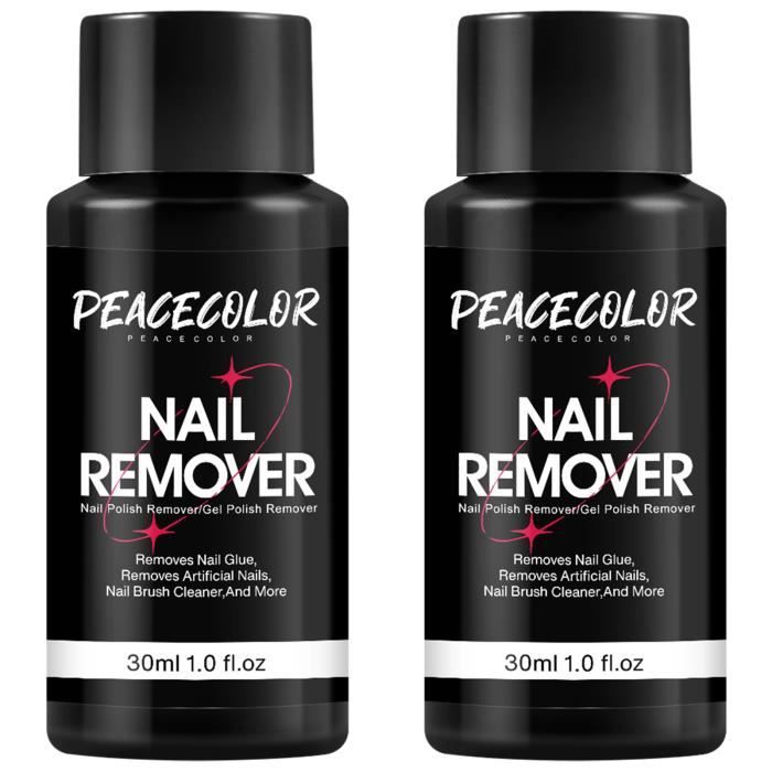 PEACECOLOR Cleaner Ongles Degraissant,2pcs 30ml Dissolvant de Vernis à