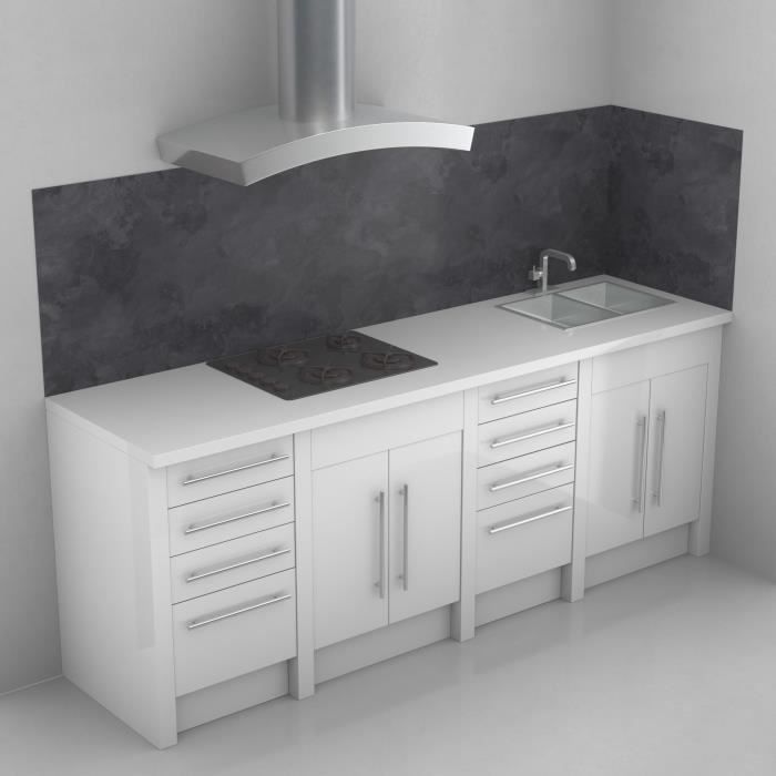 Plan De Travail En Ardoise Pas Cher Polyrey Credence Stratifie Ardoise Oxydee 235x64x0 96 Cm Achat