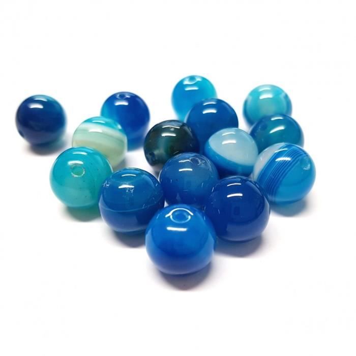 Givré craquelé agate perles rondes 12 mm Mixed 30 PCS pierres précieuses fabrication de bijoux